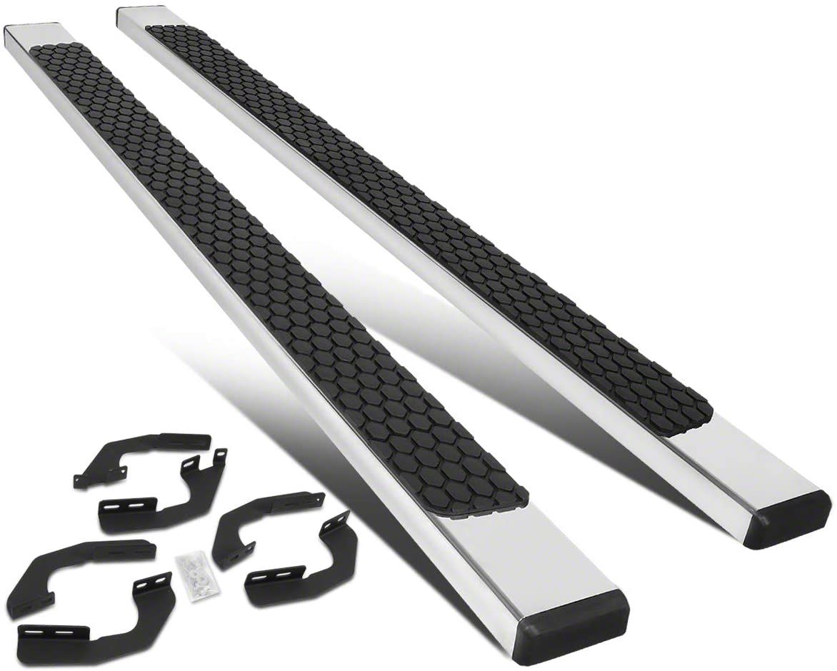 Flat Running Boards; Stainless Steel (0523 Double Cab
