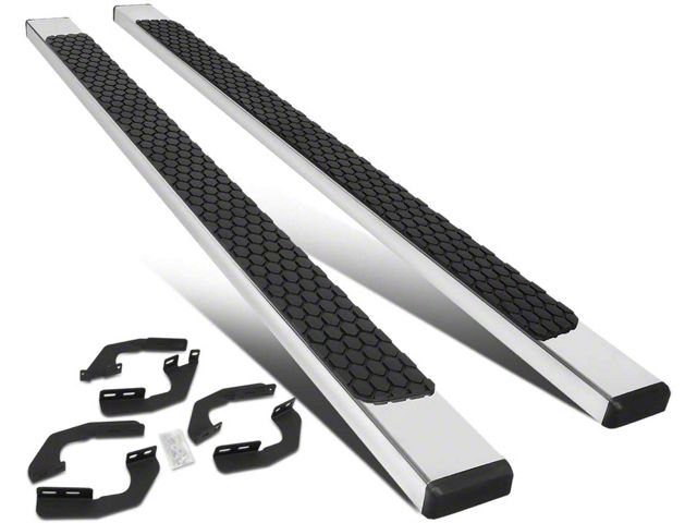 Flat Running Boards; Stainless Steel (05-23 Tacoma Double Cab)