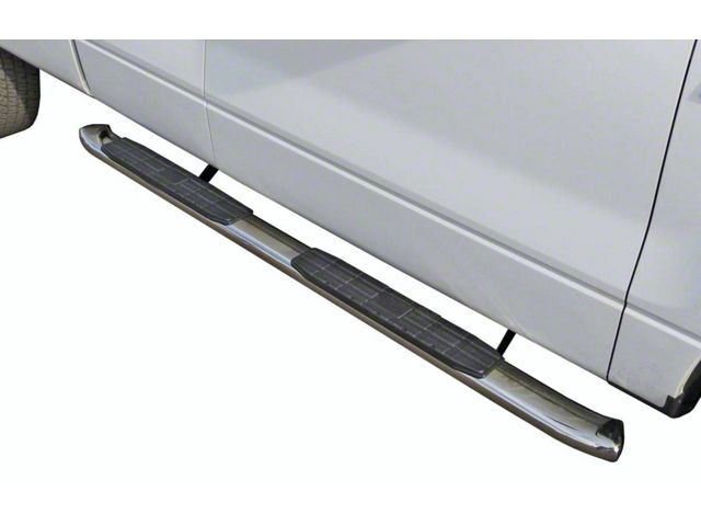 4X Series 4-Inch Oval Side Step Bars; Stainless Steel (05-23 Tacoma Access Cab)