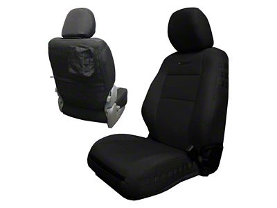 Bartact Tactical Series Front Seat Covers; Black (16-19 Tacoma w/ Bucket Seats)