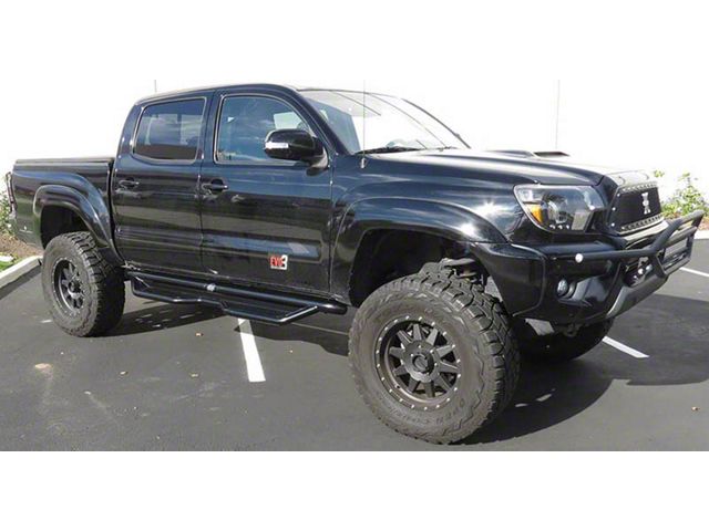 HD Side Step Bars; Textured Black (05-23 Tacoma Double Cab)