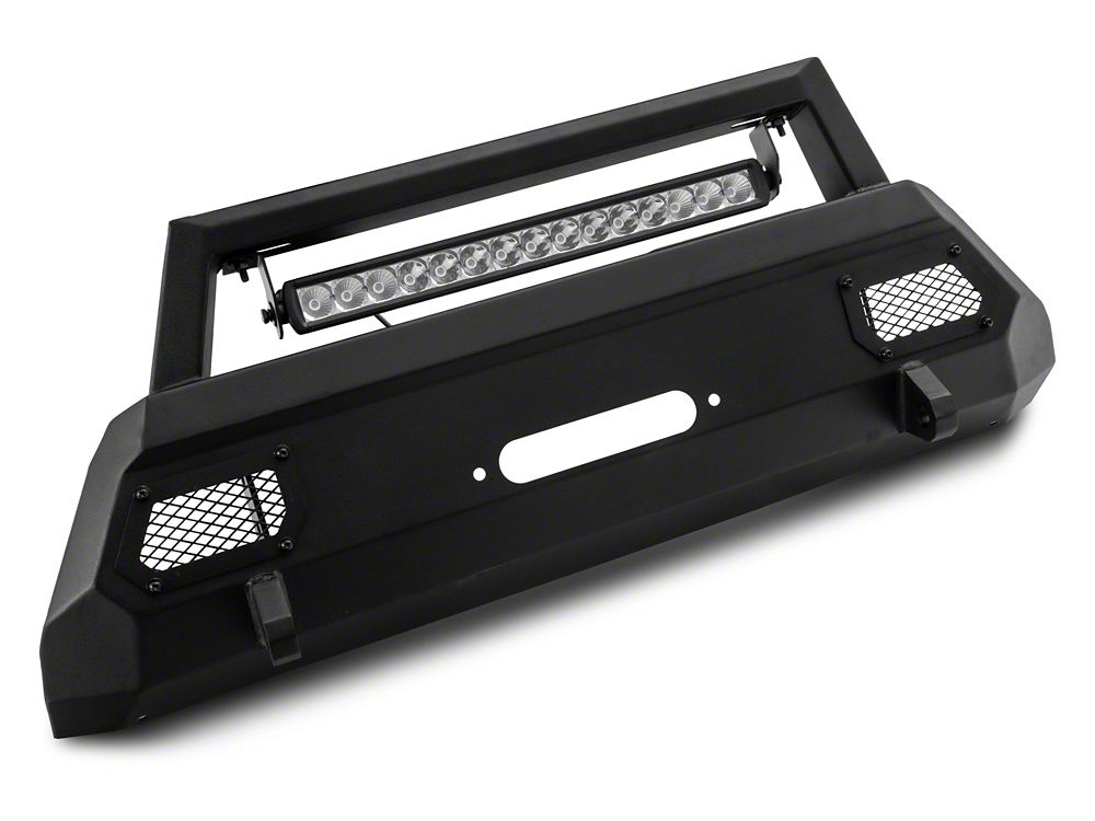 Barricade HD Stubby Front Bumper with Winch Mount and 20-Inch Single ...