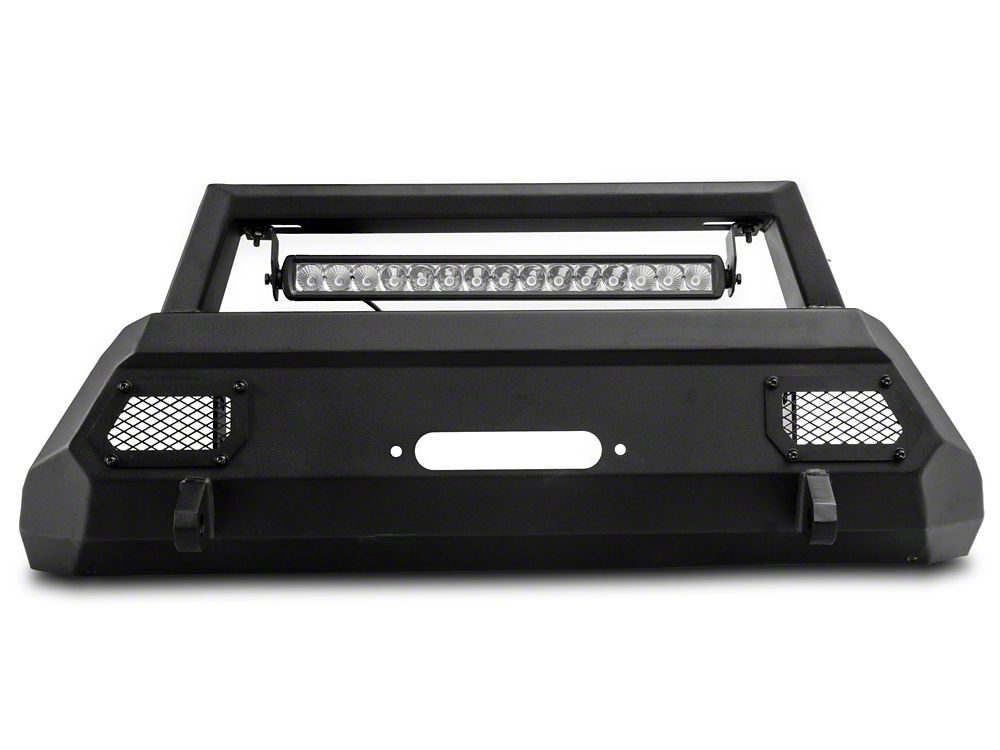 Barricade HD Stubby Front Bumper with Winch Mount and 20-Inch Single ...