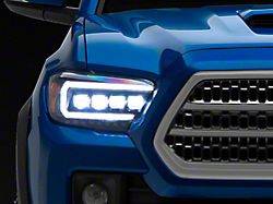 APEX Series Multi-Beam High-Power LED Module Headlights; Black Housing; Clear Lens (16-23 Tacoma w/ Factory Halogen Headlights)