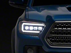APEX Series Multi-Beam High-Power LED Module Headlights; Black Housing; Clear Lens (16-23 Tacoma w/ Factory Halogen Headlights & LED DRL)
