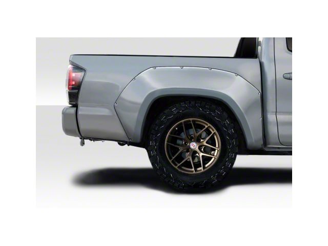 Circuit Rear Fender Flares; Unpainted (16-23 Tacoma)