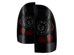 OEM LED Style Tail Lights; Black Housing; Smoked Lens (05-15 Tacoma)