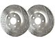 SP Performance Double Drilled and Slotted 6-Lug Rotors with Silver ZRC Coated; Front Pair (05-23 Tacoma)