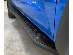 Cali Raised LED Step Edition Rock Sliders with Kickout and Filler Plates; Textured Black (05-23 Tacoma Double Cab)