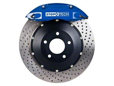 StopTech ST-40 Performance Drilled 2-Piece Front Big Brake Kit with 355x32mm Rotors; Blue Calipers (05-15 6-Lug Tacoma)