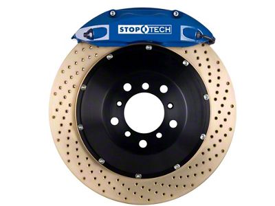 StopTech ST-40 Performance Drilled Coated 2-Piece Front Big Brake Kit with 332x32mm Rotors; Blue Calipers (05-15 6-Lug Tacoma)