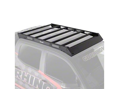 Ceros Low Profile Roof Rack; Textured Black (16-23 Tacoma Double Cab)