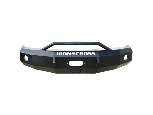 Iron Cross Automotive Heavy Duty Push Bar Front Bumper; Gloss Black (07-11 Tacoma)