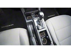 Center Console Cup Holder Inserts with QI Phone Charger Insert; Black/Tan (16-22 Tacoma w/ Automatic Transmission)