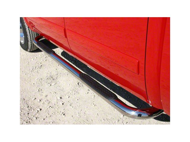 Iron Cross Automotive 3-Inch Round Tube Cab Length Side Step Bars; Stainless Steel (05-23 Tacoma Double Cab)