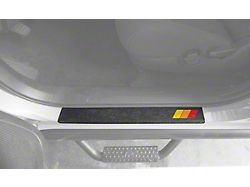 Front Door Sill Protection; Black with TRI-Color (05-22 Tacoma)