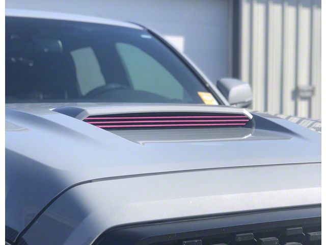 Inner Hood Scoop Line Accent; Hot Pink (16-23 Tacoma)