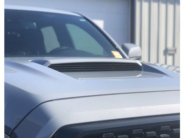 Inner Hood Scoop Line Accent; Raw Carbon Fiber (16-23 Tacoma)
