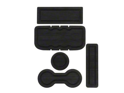 Interior Cup Holder Foam Inserts; Black/Black (05-15 Tacoma w/ Automatic Transmission)