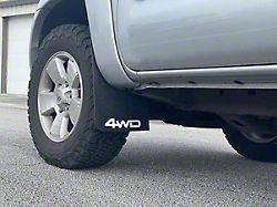 Mud Flaps with White 4WD Logo; Front (05-15 Tacoma w/ OE Fender Flares)