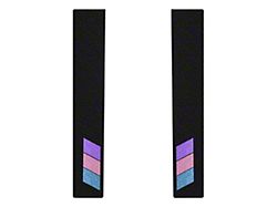 Rear Door Sill Protection; Black with Lady TRI-Color (05-22 Tacoma Access Cab, Double Cab)