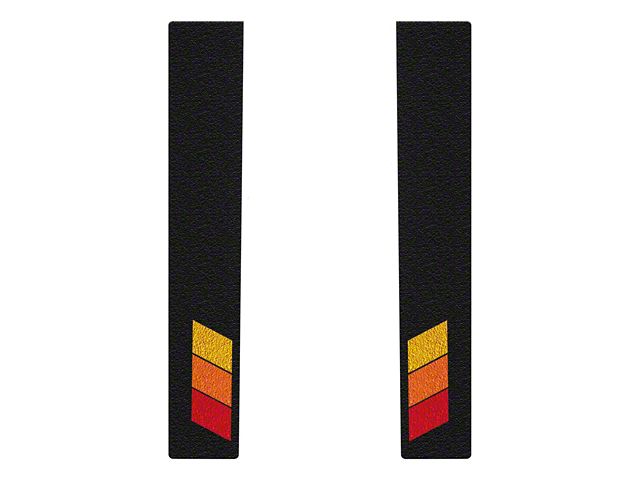 Rear Door Sill Protection; Black with TRI-Color (05-23 Tacoma Access Cab, Double Cab)