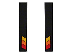 Rear Door Sill Protection; Black with TRI-Color (05-22 Tacoma Access Cab, Double Cab)