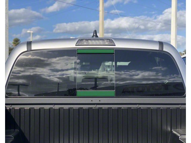 Rear Power Sliding Window Accent Trim; Army Green (16-23 Tacoma)