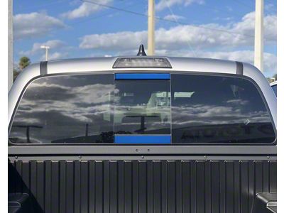 Rear Power Sliding Window Accent Trim; Blazing Blue (16-23 Tacoma)