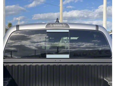 Rear Power Sliding Window Accent Trim; Cement Gray (16-23 Tacoma)