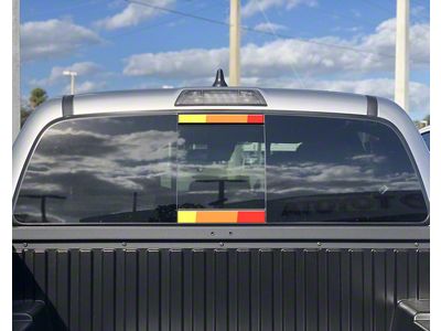 Rear Power Sliding Window Accent Trim; TRI-Color (16-23 Tacoma)