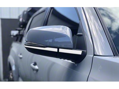 Side Mirror Accent Trim; Gloss White (16-23 Tacoma w/ Mirror Blinkers)