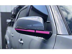 Side Mirror Accent Trim; Hot Pink (16-23 Tacoma w/ Mirror Blinkers)
