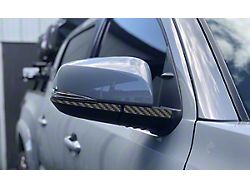 Side Mirror Accent Trim; Raw Carbon Fiber (16-23 Tacoma w/ Mirror Blinkers)
