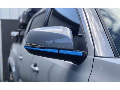 Side Mirror Accent Trim; Voodoo Blue (16-23 Tacoma w/ Mirror Blinkers)
