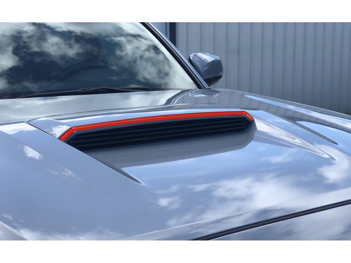 Tacoma Upper Hood Scoop Line Accent; Gloss TRD Red (16-23 Tacoma 
