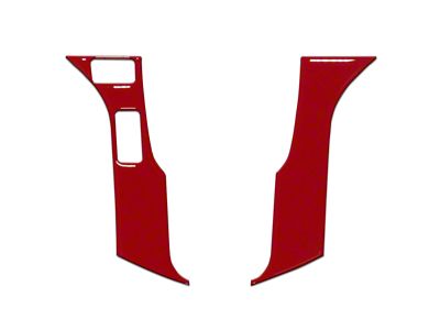 2-Button Steering Wheel Accent Trim; Gloss TRD Red (14-21 Tundra)