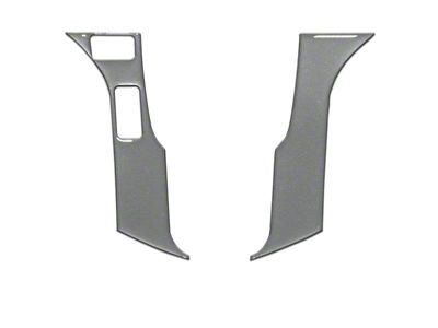 2-Button Steering Wheel Accent Trim; Magnetic Gray Metallic (14-21 Tundra)