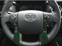4-Button Steering Wheel Accent Trim; Army Green (14-21 Tundra)