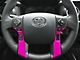 4-Button Steering Wheel Accent Trim; Hot Pink (14-21 Tundra)