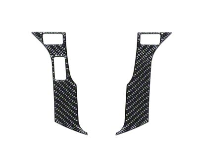 3-Button Steering Wheel Accent Trim; Domed Carbon Fiber (16-23 Tacoma)