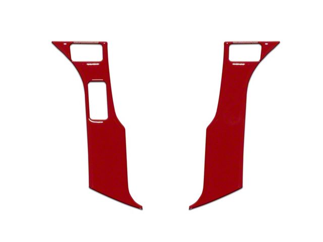 3-Button Steering Wheel Accent Trim; Gloss TRD Red (14-21 Tundra)