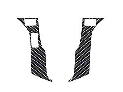 3-Button Steering Wheel Accent Trim; Raw Carbon Fiber (16-22 Tacoma)