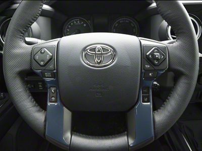 4-Button Steering Wheel Accent Trim; Cavalry Blue (14-21 Tundra)