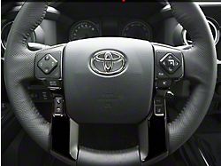 4-Button Steering Wheel Accent Trim; Gloss Black (16-22 Tacoma)