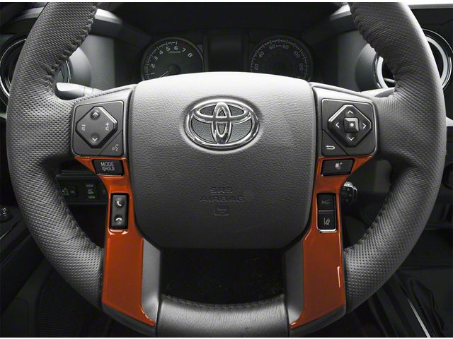 4-Button Steering Wheel Accent Trim; Inferno (14-21 Tundra)