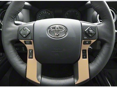 4-Button Steering Wheel Accent Trim; Quicksand Tan (16-23 Tacoma)