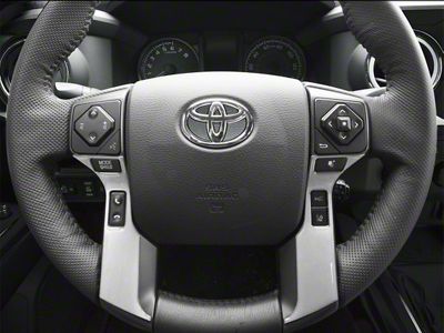 4-Button Steering Wheel Accent Trim; Silver Sky Metallic (14-21 Tundra)