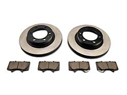 C&L OE Replacement Black Coated 6-Lug Brake Rotor and Pad Kit; Front (05-23 Tacoma)