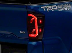 Raxiom LED Sequential Tail Lights; Black Housing; Clear Lens (16-22 Tacoma)